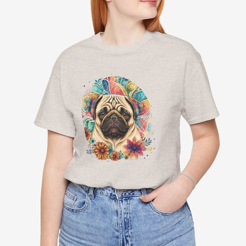 Pug Lover T-Shirt -  Pug Mandala Shirt for Women